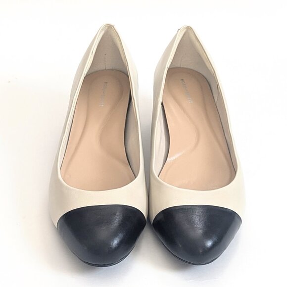 Easy Spirit Womens Lucinda Two Tone Heeled Ballet Pump Shoes Ivory Sz 8.5 NWOT - Picture 3 of 14